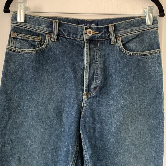 ANN TAYLOR Vintage Bootcut Button Fly Special Edition Jeans Size 6P - Picture 2 of 16